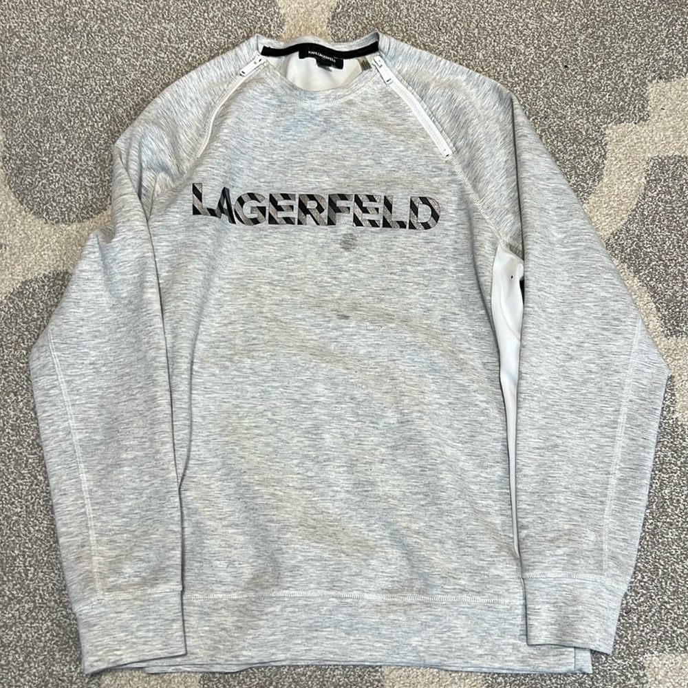 Karl Lagerfeld Men’s Long Sleeve Sweater Medium Zippers